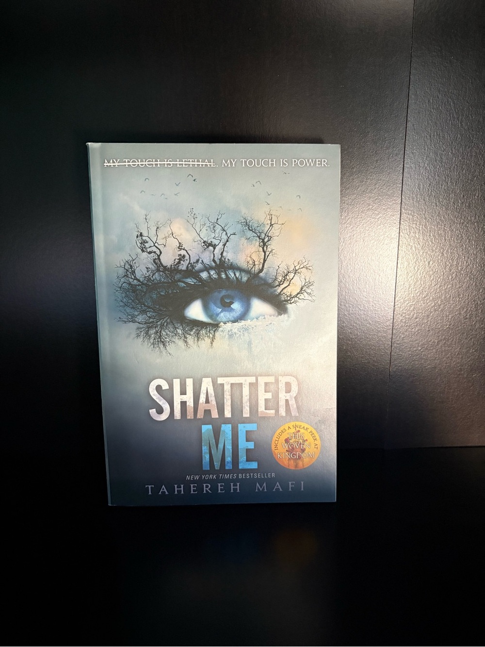 Shatter Me by Tahereh Mafi - Blue Hardcover Novel